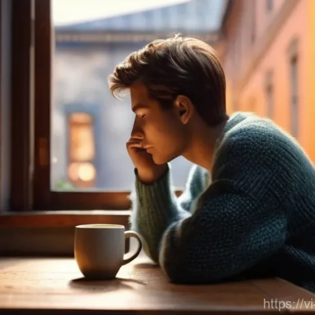 물리화학의 정의 - **Prompt:** A cozy, brightly lit cafe scene with a person (age 18-25, wearing a simple sweater and j...
