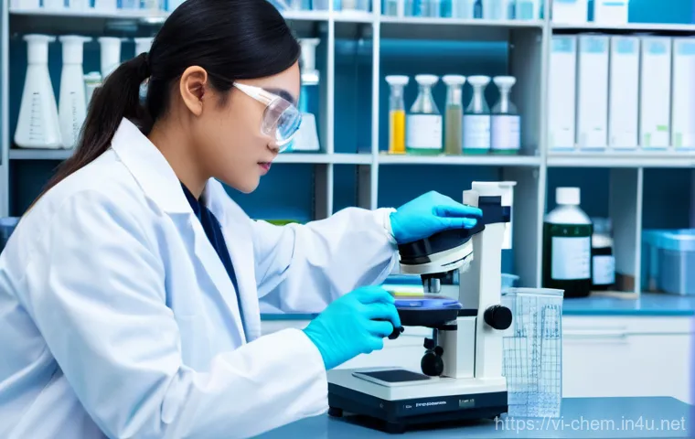 분석화학에서의 오차 - Prompt 1: The Focused Scientist Investigating an Anomaly**