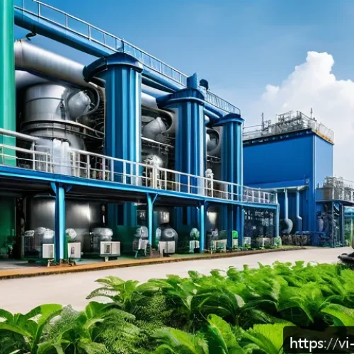 Home 31 화학 공학 개론 - A modern chemical industrial plant in Vietnam featuring advanced automation technology, with large s...
